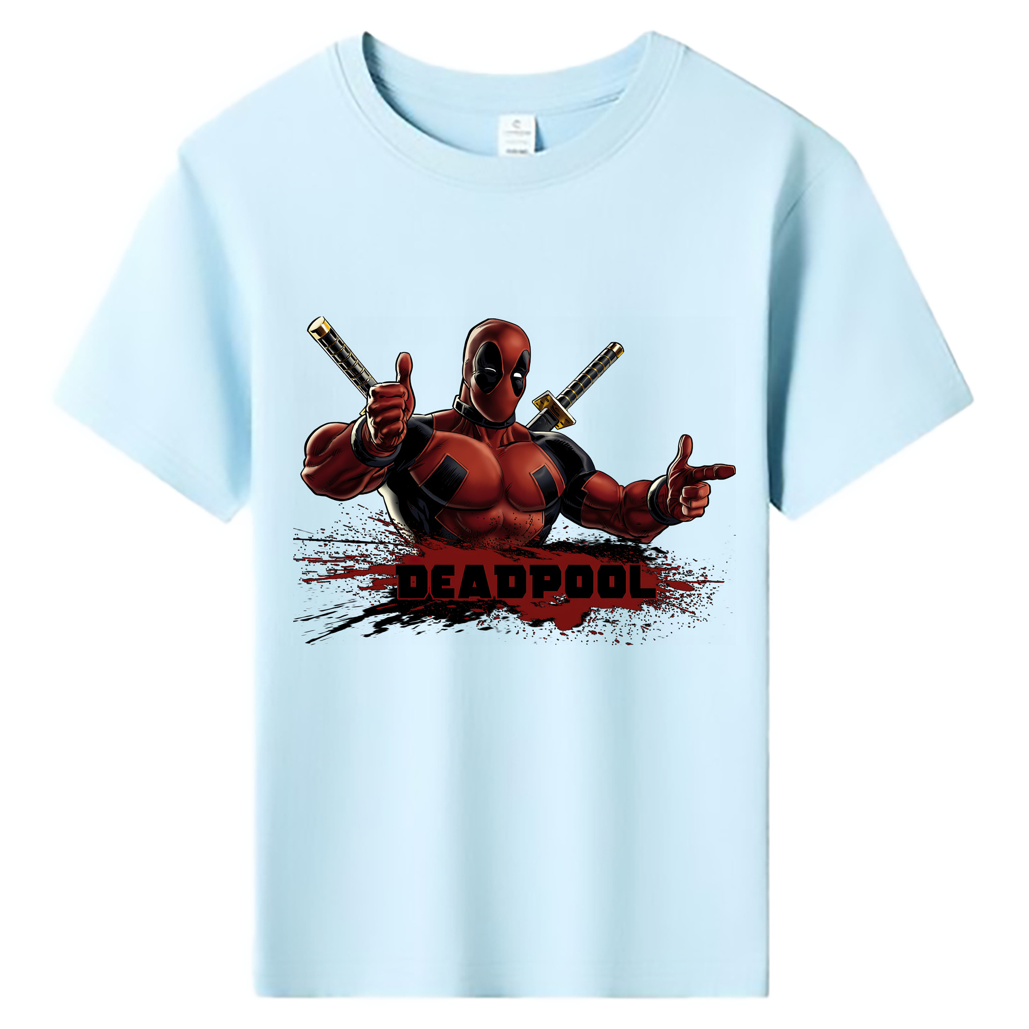 （画像用） Deadpool デッドプール 綿100％キッズTシャツ（フロントプリント）